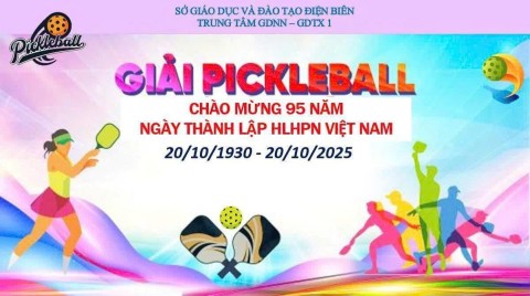 Trung tâm GDNN-GDTX 1 tổ chức giải Pickleball chào mừng Ngày thành lập Hội Liên hiệp Phụ nữ Việt Nam 20/10