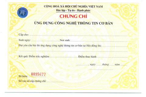 Chứng chỉ Ứng dụng Công nghệ thông tin Cơ bản